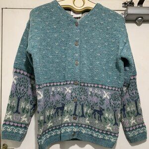VINTAGE LAYLA TRICOTS MADE IN CANADA KNITTED SWEATER CARDIGAN PATTERN SIZE M